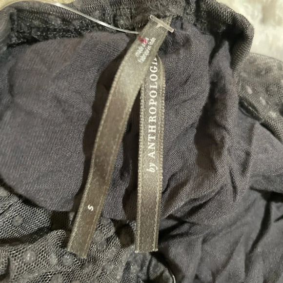 Anthropologie L Gray Sheer Mesh Strapless Dress size small - Picture 7 of 8